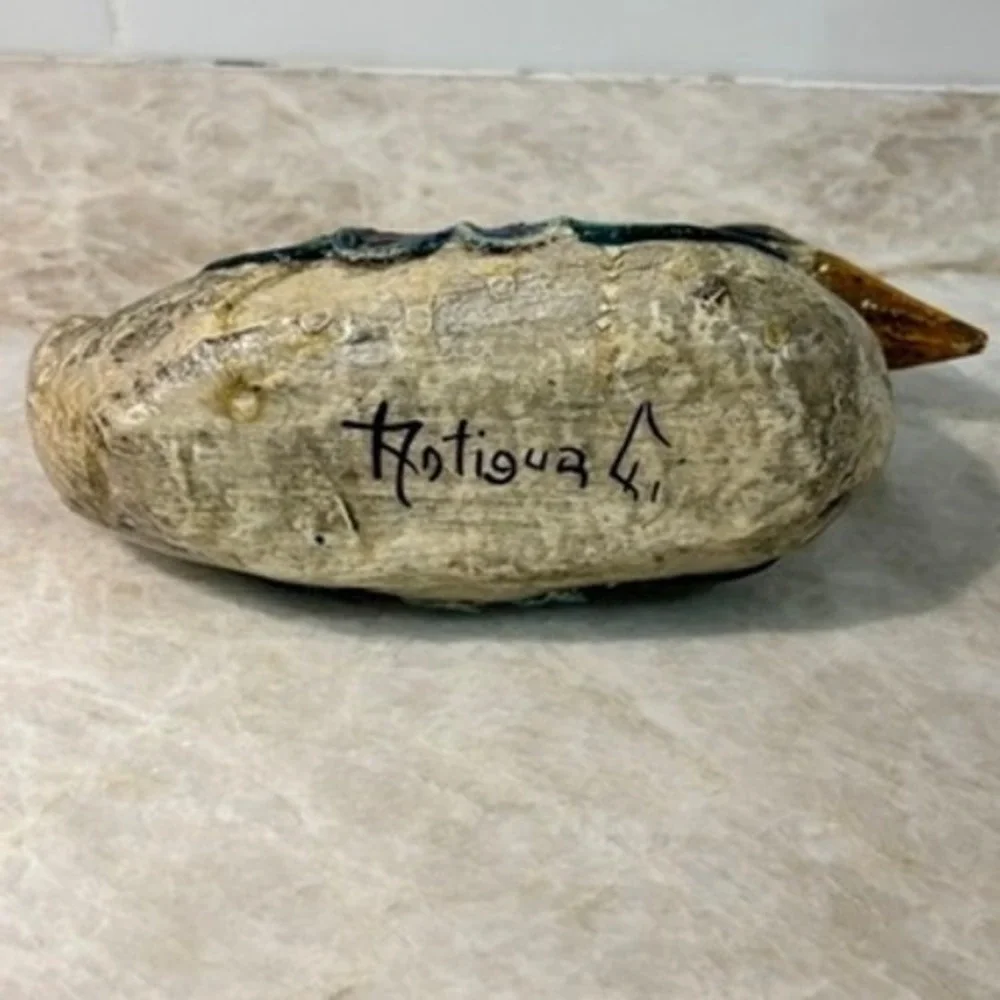 Vintage Antigua Papier Mache Duck Figure‎ Hand Painted Folk Art Sculpture 7